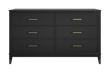 Westerleigh Byrå 144x41 cm Svart/Guld - Förvaring - Förvaringsmöbler - Byrå