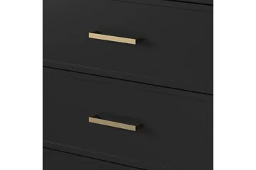 Westerleigh Byrå 144x41 cm Svart/Guld - Förvaring - Förvaringsmöbler - Byrå