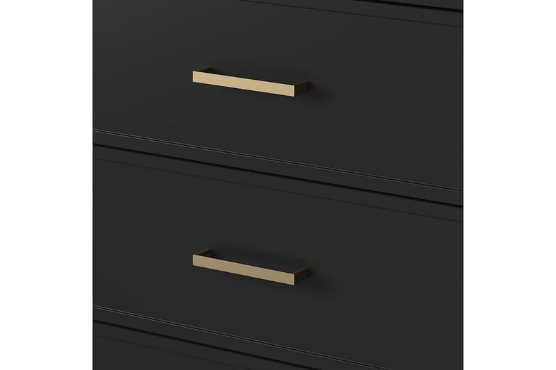 Westerleigh Byrå 144x41 cm Svart/Guld - Förvaring - Förvaringsmöbler - Byrå