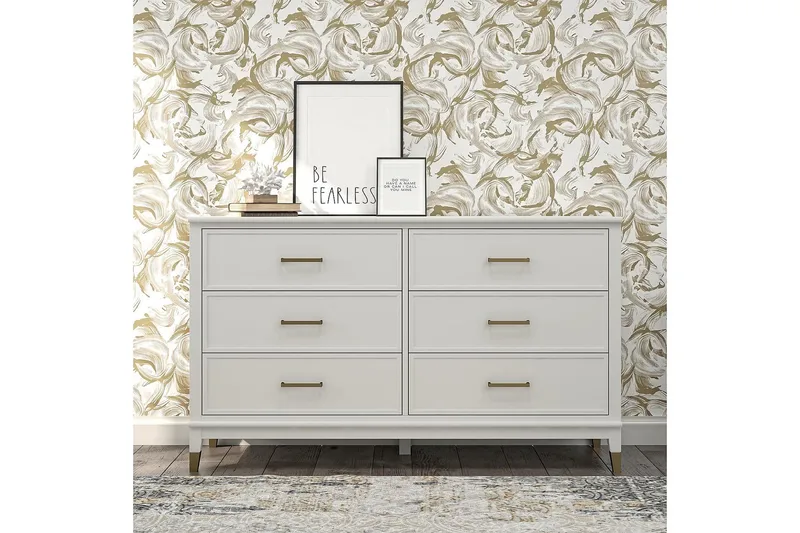 Westerleigh Byrå 144x41 cm Vit - CosmoLiving - Förvaring - Förvaringsmöbler - Byrå