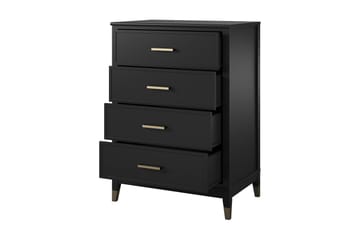 Westerleigh Byrå 76x50 cm Svart/Guld - Förvaring - Förvaringsmöbler - Byrå