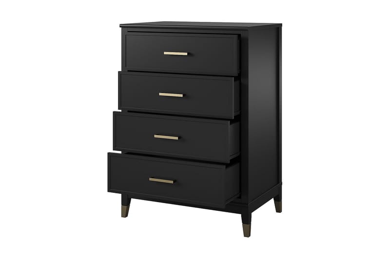 Westerleigh Byrå 76x50 cm Svart/Guld - Förvaring - Förvaringsmöbler - Byrå