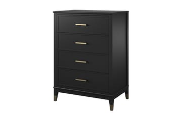 Westerleigh Byrå 76x50 cm Svart/Guld - Förvaring - Förvaringsmöbler - Byrå