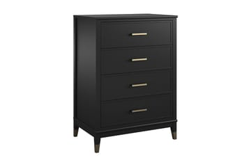 Westerleigh Byrå 76x50 cm Svart/Guld - Förvaring - Förvaringsmöbler - Byrå