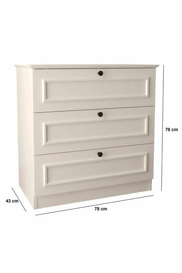 Wonthaggi Byrå 78 cm - Vit - Förvaring - Förvaringsmöbler - Byrå