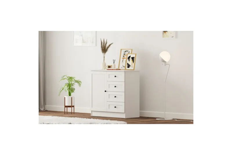 Zavira Byrå 87 cm - Matt Vit - Förvaring - Förvaringsmöbler - Byrå