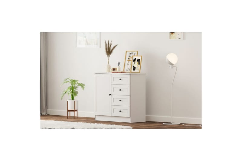 Zavira Byrå 87 cm - Matt Vit - Förvaring - Förvaringsmöbler - Byrå