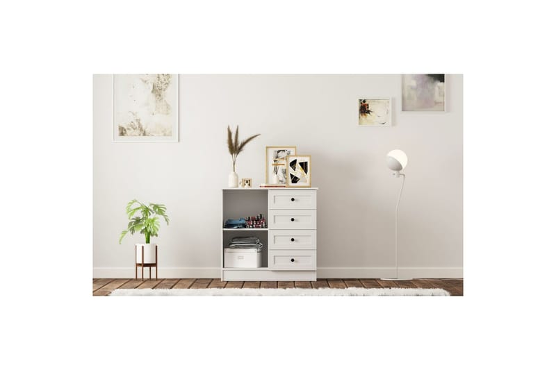 Zavira Byrå 87 cm - Matt Vit - Förvaring - Förvaringsmöbler - Byrå