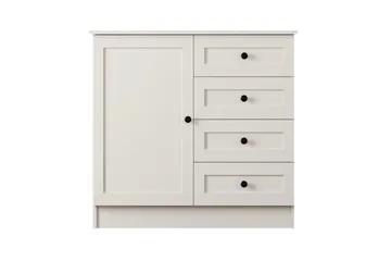 Zavira Byrå 87 cm - Matt Vit - Förvaring - Förvaringsmöbler - Byrå