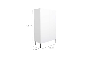 Zenla Byrå 72 cm - Vit - Förvaring - Förvaringsmöbler - Byrå