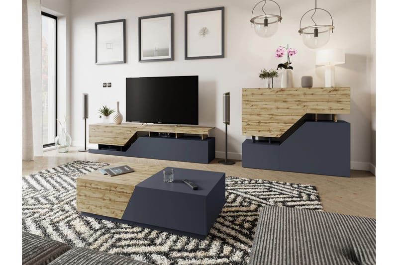 Ceelias Möbelset För Vardagsrum - Antracit - Förvaring - Förvaringsmöbler - Möbelset för vardagsrum