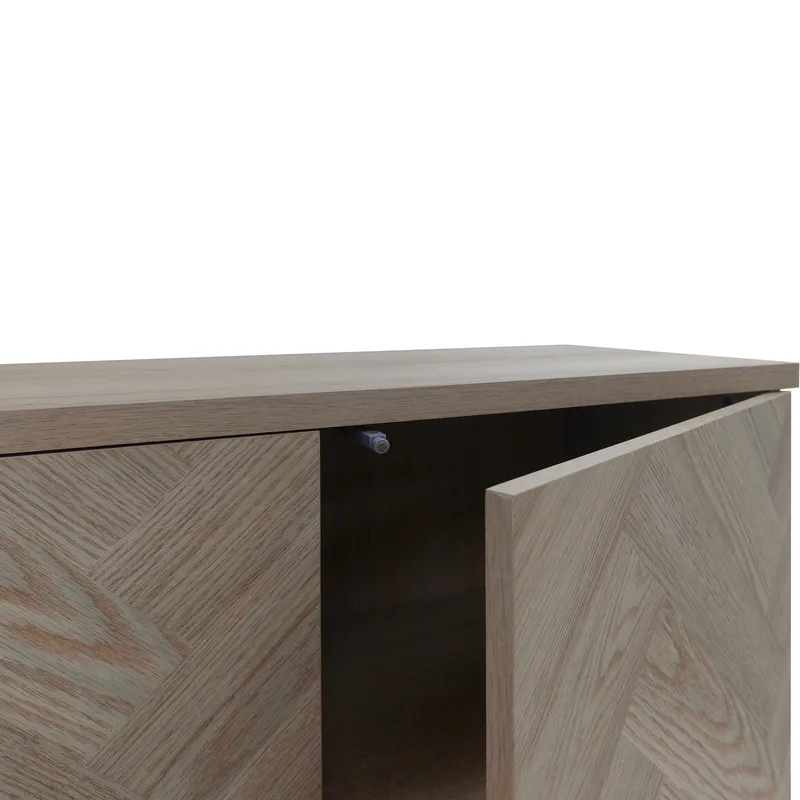 Charlene Skänk 130x75 cm - Naturfärgad fiskbensek / naturek - Förvaring - Förvaringsmöbler - Sideboard & skänk
