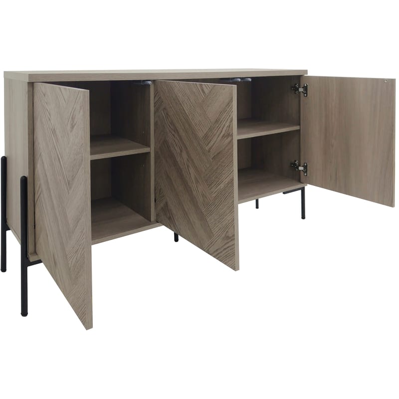 Charlene Skänk 130x75 cm - Naturfärgad fiskbensek / naturek - Förvaring - Förvaringsmöbler - Sideboard & skänk