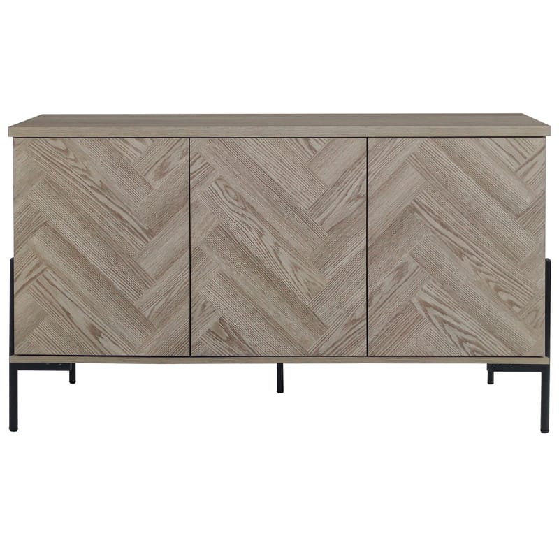 Charlene Skänk 130x75 cm - Naturfärgad fiskbensek / naturek - Förvaring - Förvaringsmöbler - Sideboard & skänk
