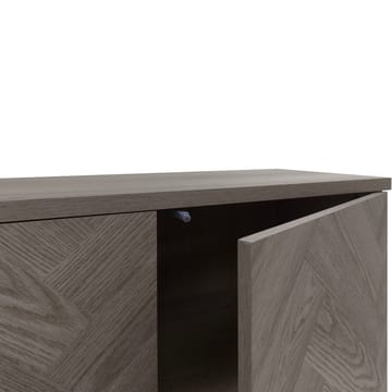 Charlene Skänk 130x75 cm - Vit fiskbensek / vit ek - Förvaring - Förvaringsmöbler - Sideboard & skänk