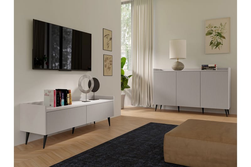 Chiku Möbelset För Vardagsrum - Beige - Förvaring - Förvaringsmöbler - Möbelset för vardagsrum