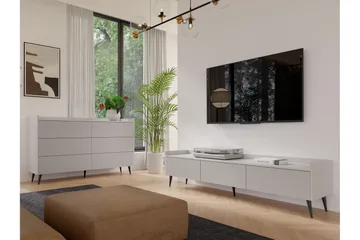 Chiku Möbelset För Vardagsrum - Beige - Förvaring - Förvaringsmöbler - Möbelset för vardagsrum