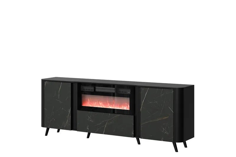 Clement Byrå 200 cm, Svart