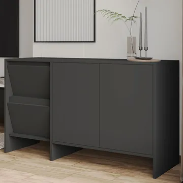 Crala Konsol 130x81,8x44 cm - Antracit - Förvaring - Förvaringsmöbler - Sideboard & skänk