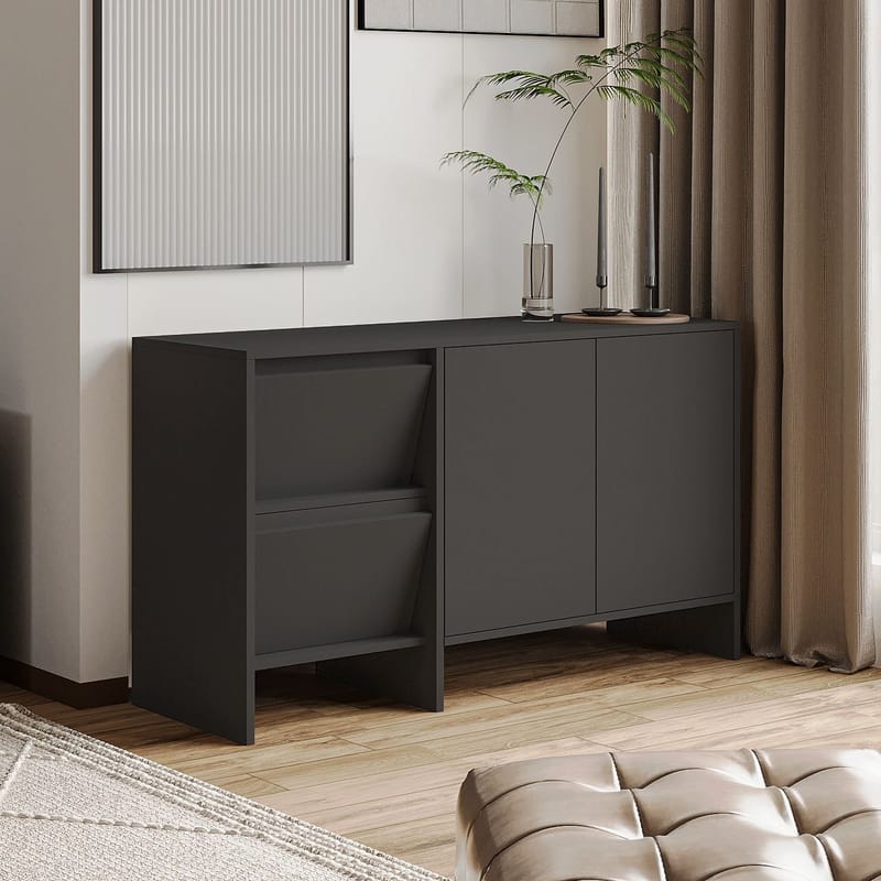 Crala Konsol 130x81,8x44 cm - Antracit - Förvaring - Förvaringsmöbler - Sideboard & skänk