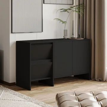 Crala Konsol 130x81,8x44 cm - Svart - Förvaring - Förvaringsmöbler - Sideboard & skänk