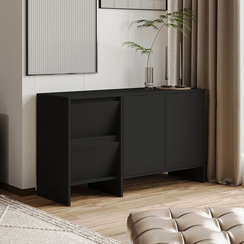 Crala Konsol 130x81,8x44 cm - Svart - Förvaring - Förvaringsmöbler - Sideboard & skänk