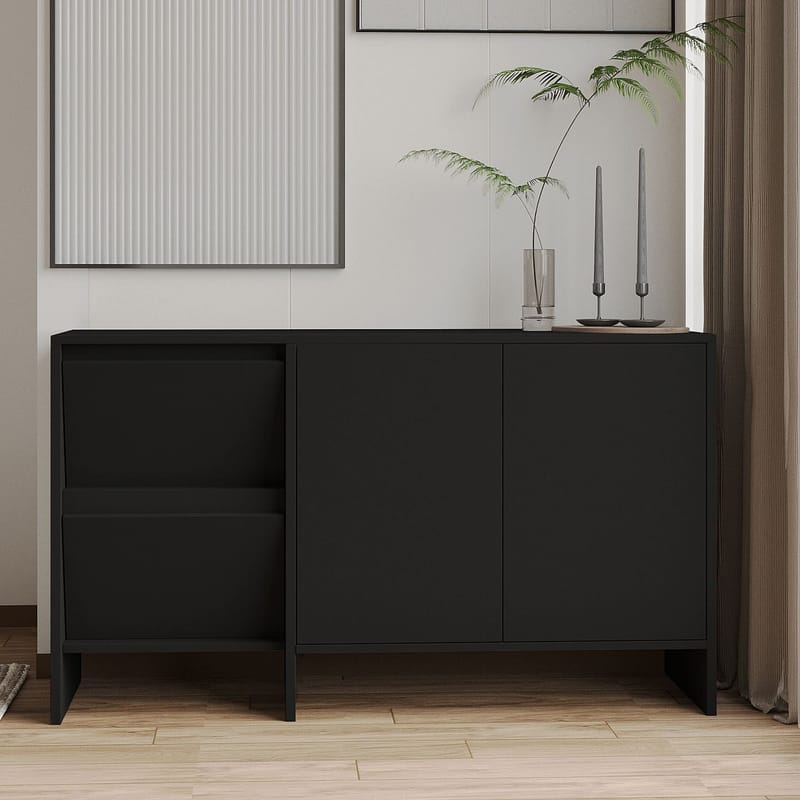 Crala Konsol 130x81,8x44 cm - Svart - Förvaring - Förvaringsmöbler - Sideboard & skänk