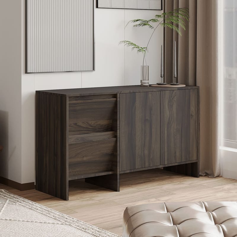Crala Konsol 130x81,8x44 cm - Valnöt - Förvaring - Förvaringsmöbler - Sideboard & skänk