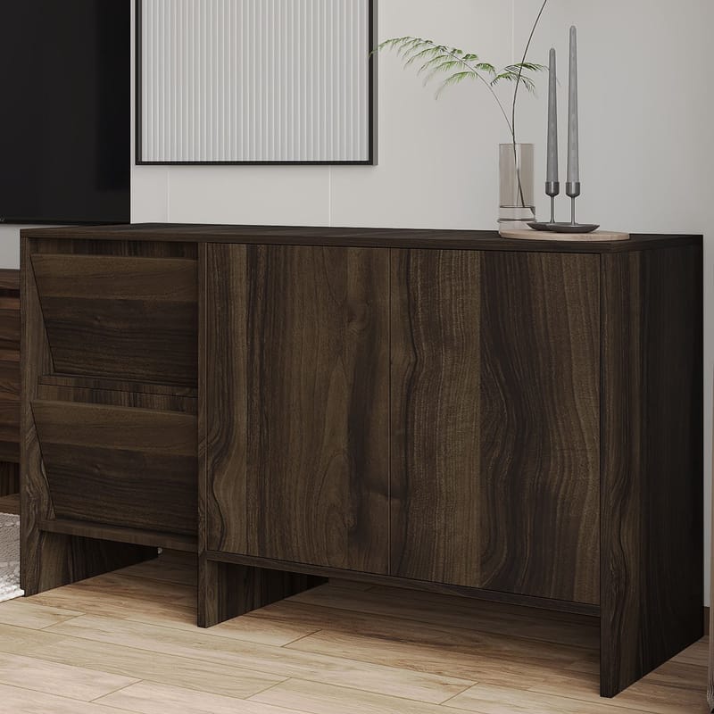 Crala Konsol 130x81,8x44 cm - Valnöt - Förvaring - Förvaringsmöbler - Sideboard & skänk