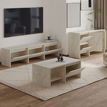 Crala Vardagsrumsmöbelset 160x40x35 cm - Travertin - Förvaring - Förvaringsmöbler - Möbelset för vardagsrum