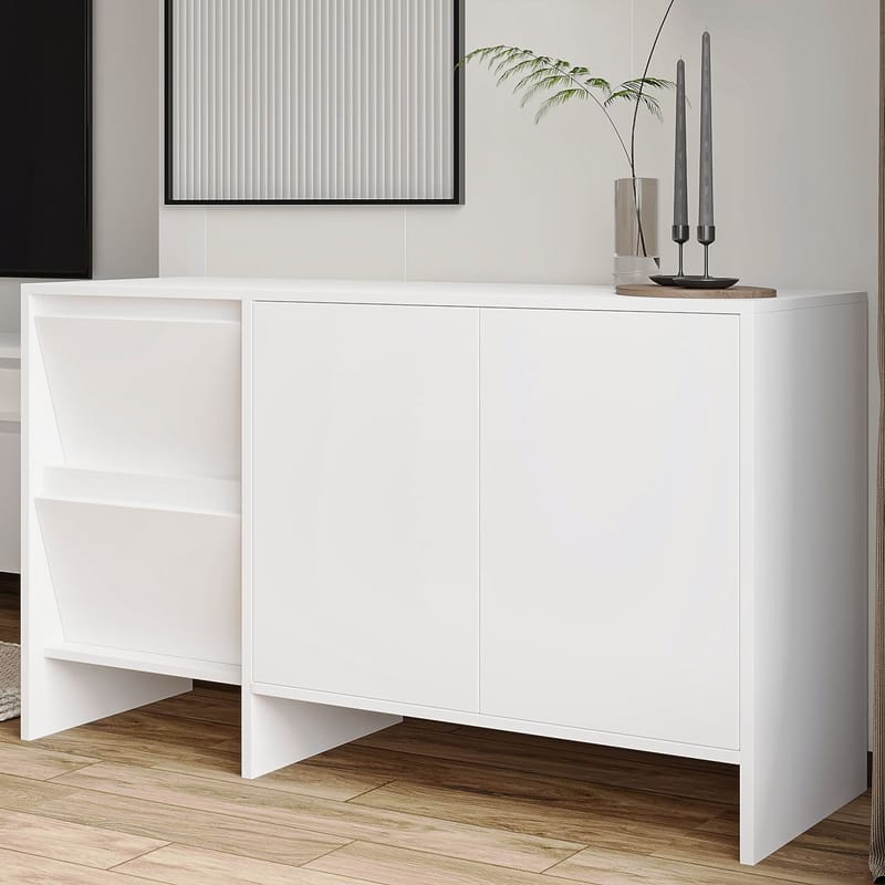 Crala Vardagsrumsmöbelset 160x40x35 cm - Vit - Förvaring - Förvaringsmöbler - Möbelset för vardagsrum