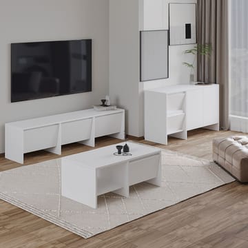 Crala Vardagsrumsmöbelset 160x40x35 cm - Vit - Förvaring - Förvaringsmöbler - Möbelset för vardagsrum