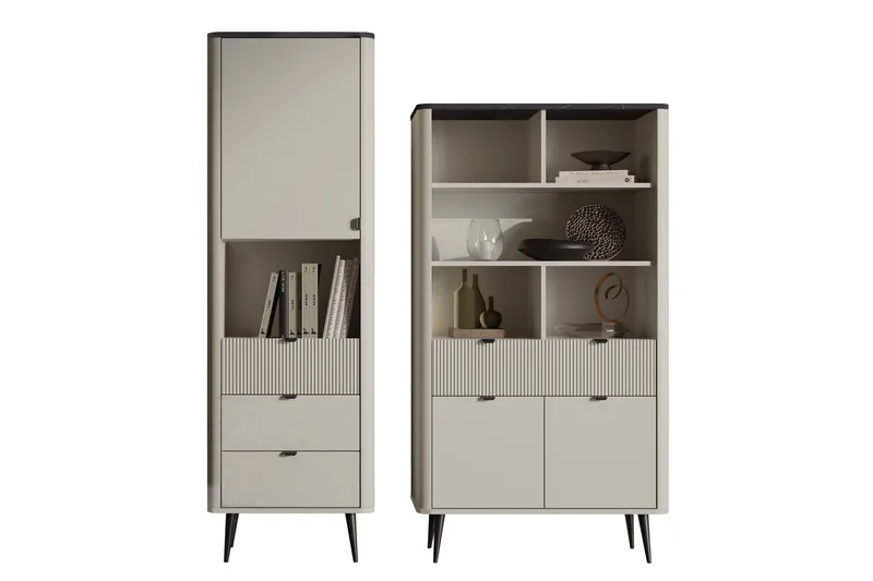 Cucina Möbelset För Vardagsrum, Beige/Grå