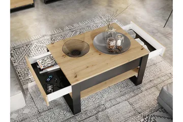 Dorana Möbelset För Vardagsrum - Brun/Svart - Förvaring - Förvaringsmöbler - Möbelset för vardagsrum