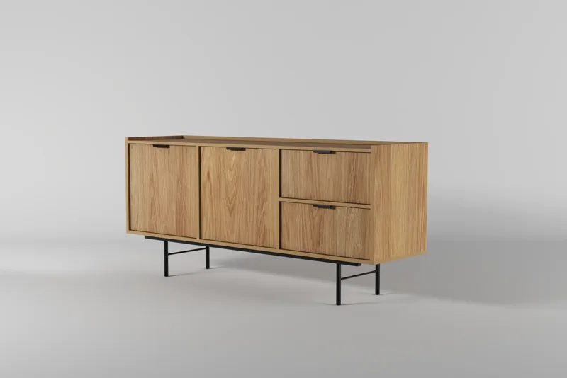 Dravo Skänk 68x150 cm, Naturlig hickory