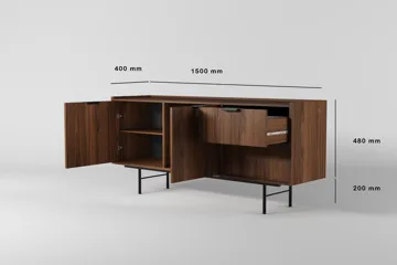 Dravo Skänk 68x150 cm - Warmia valnöt - Förvaring - Förvaringsmöbler - Sideboard & skänk