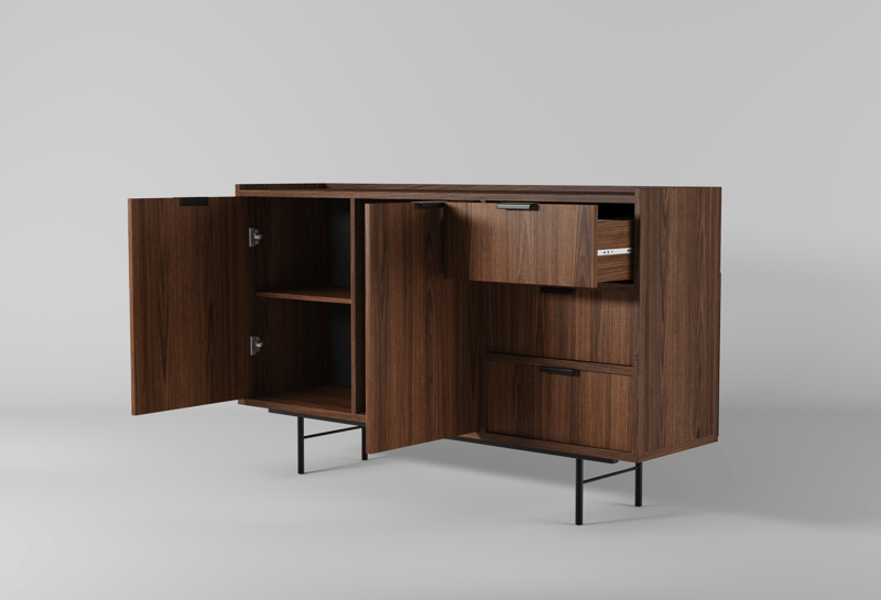 Dravo Skänk 90x150 cm - Warmia valnöt - Förvaring - Förvaringsmöbler - Sideboard & skänk