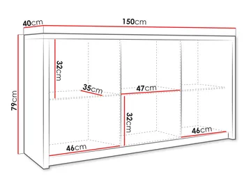 Driva Skänk 150 cm - Brun - Förvaring - Förvaringsmöbler - Sideboard & skänk