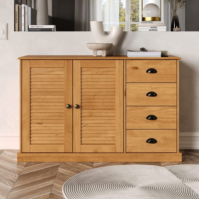 Edith Skänk 125x80 cm i Furu - Brun - Förvaring - Förvaringsmöbler - Sideboard & skänk