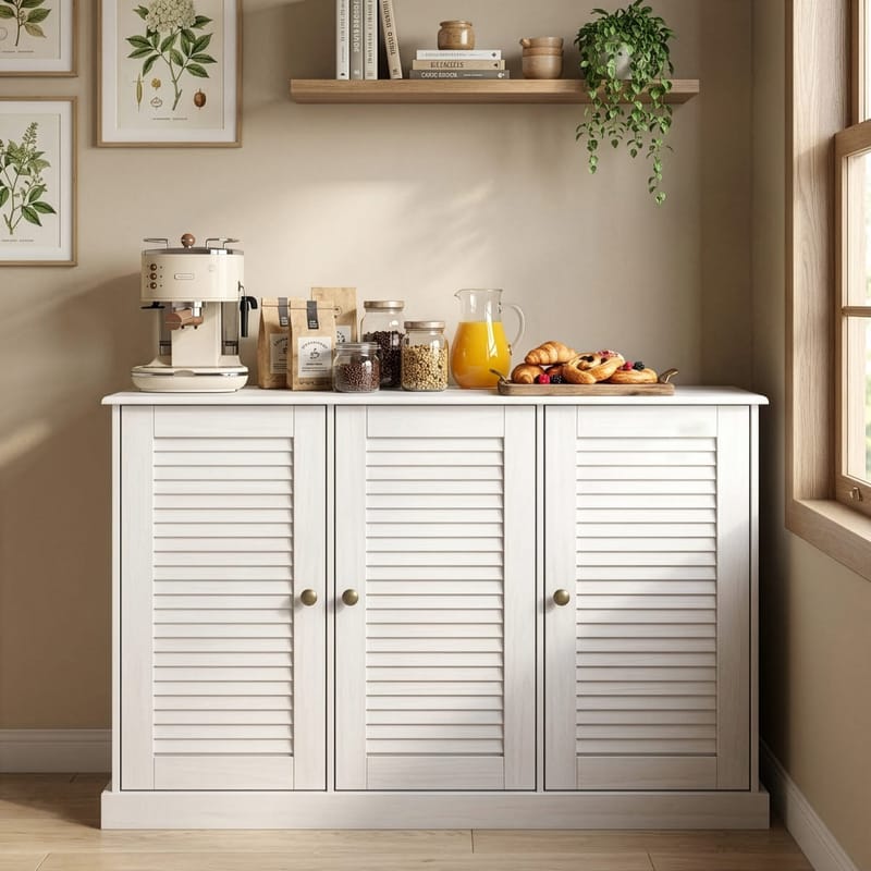 Edith Skänk 125x80 cm - Vit - Förvaring - Förvaringsmöbler - Sideboard & skänk