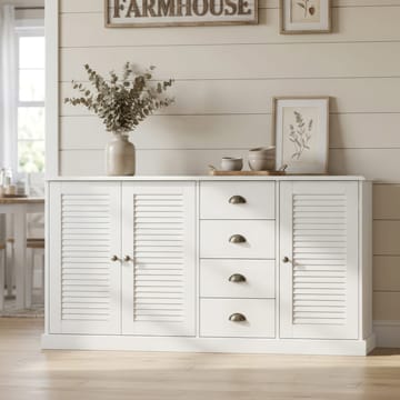 Edith Skänk 166x80 cm - Vit - Förvaring - Förvaringsmöbler - Sideboard & skänk