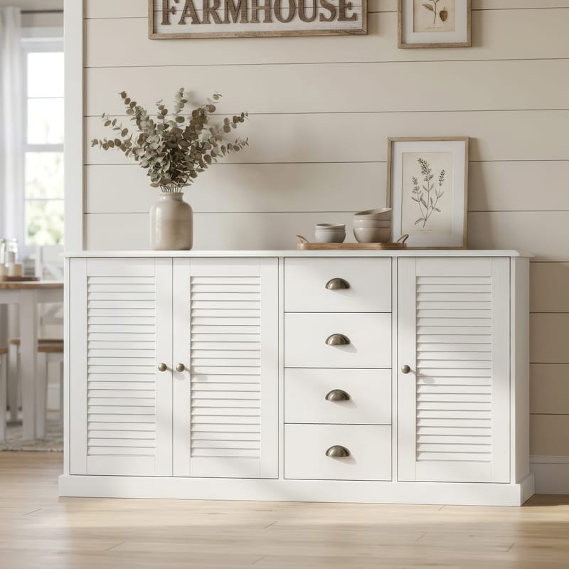 Edith Skänk 166x80 cm - Vit - Förvaring - Förvaringsmöbler - Sideboard & skänk