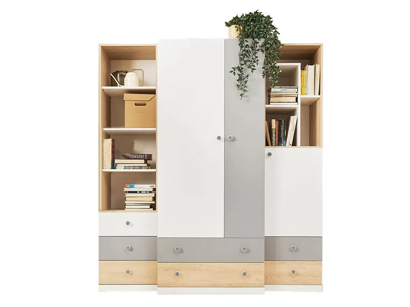 Elvaren Möbelset Garderob och Bokhylla