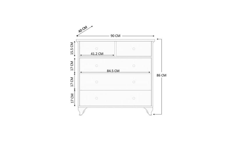 Elyra Hörnbyrå 90 cm - Matt Vit - Förvaring - Förvaringsmöbler - Byrå
