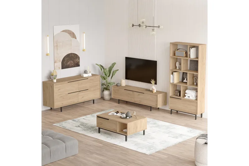 Erhan Möbelset För Vardagsrum, Ek