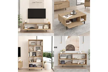 Erhan Möbelset För Vardagsrum - Ek - Förvaring - Förvaringsmöbler - Möbelset för vardagsrum