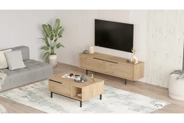 Erhan Möbelset För Vardagsrum - Ek - Förvaring - Förvaringsmöbler - Möbelset för vardagsrum