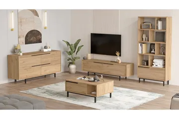 Erhan Möbelset För Vardagsrum - Ek - Förvaring - Förvaringsmöbler - Möbelset för vardagsrum