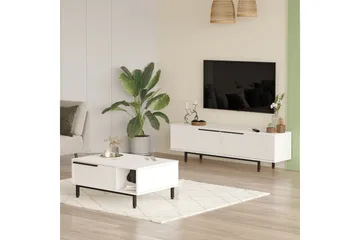 Erhan Möbelset För Vardagsrum - Vit - Förvaring - Förvaringsmöbler - Möbelset för vardagsrum