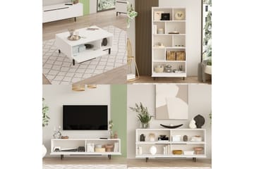 Erhan Möbelset För Vardagsrum - Vit - Förvaring - Förvaringsmöbler - Möbelset för vardagsrum